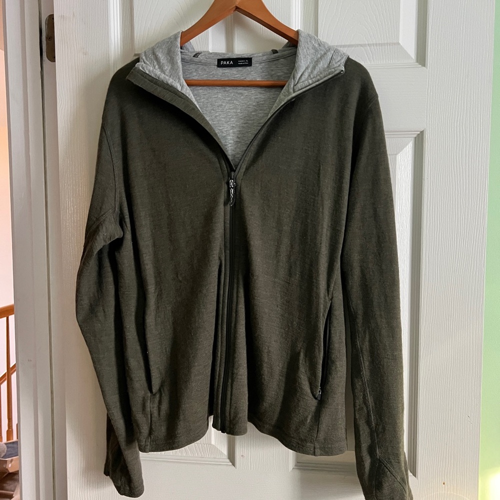 PAKA Breathe Women's Olive Zip Up Hoodie Size XL